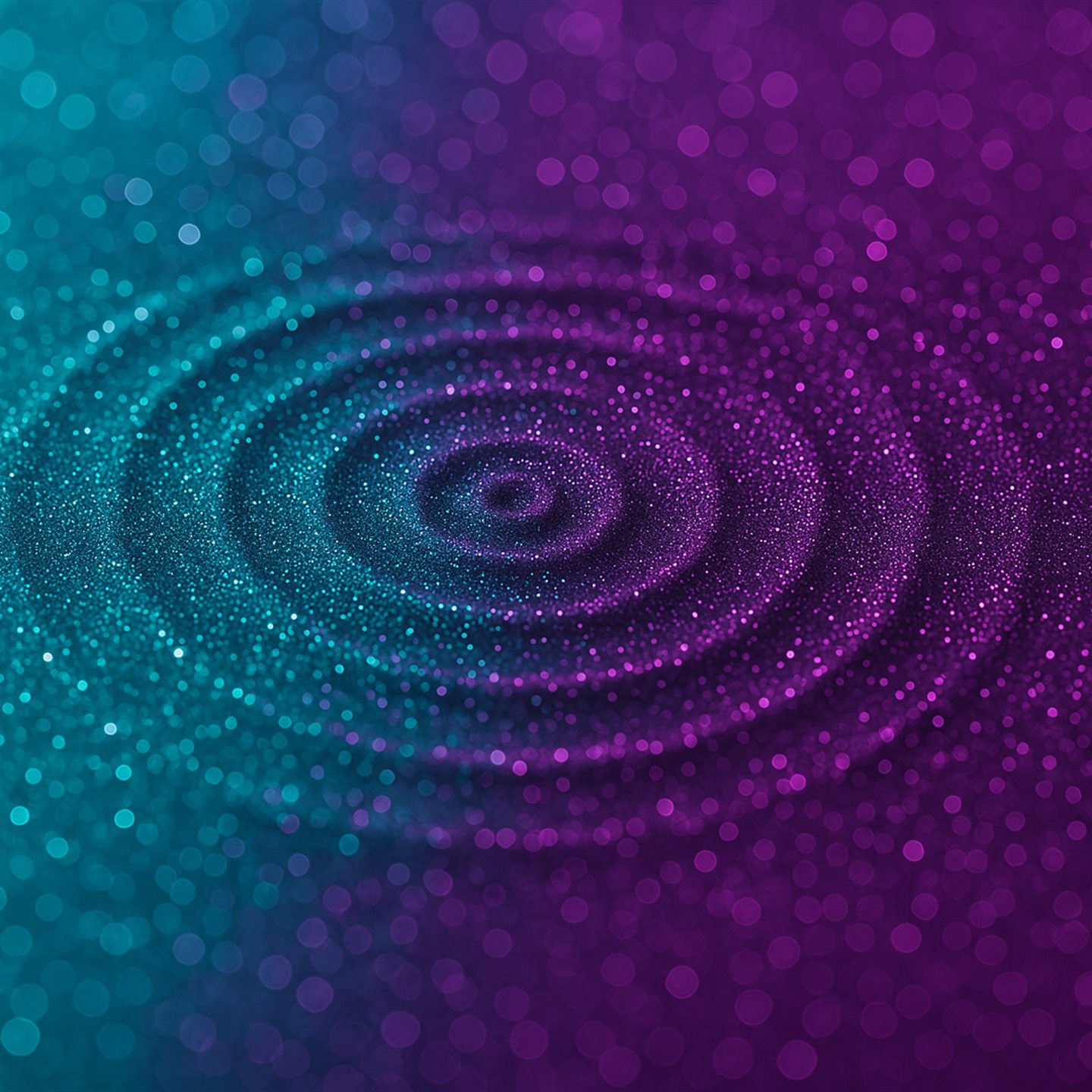 Teal and violet ripples spreading across a field of light